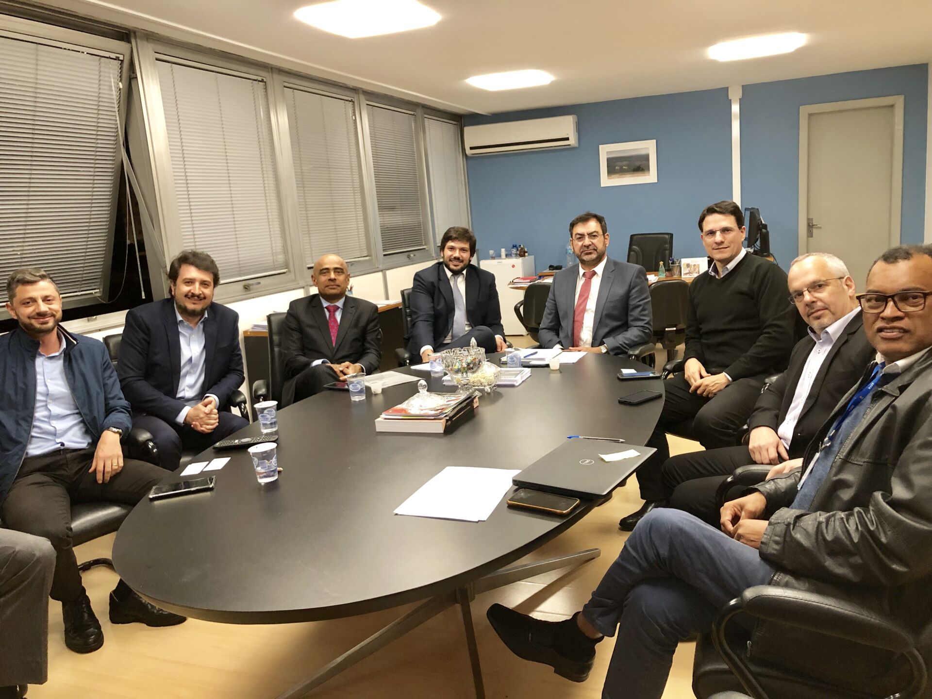 Reunião na Sefa com Carlos Emil Kahali, Diretor de Assuntos Econômicos e Tributários (DAECT) da Sefa, o diretor-Geral da Sefa, Fernades dos Santos e José Maurino de Oliveira Matins, secretario executivo.