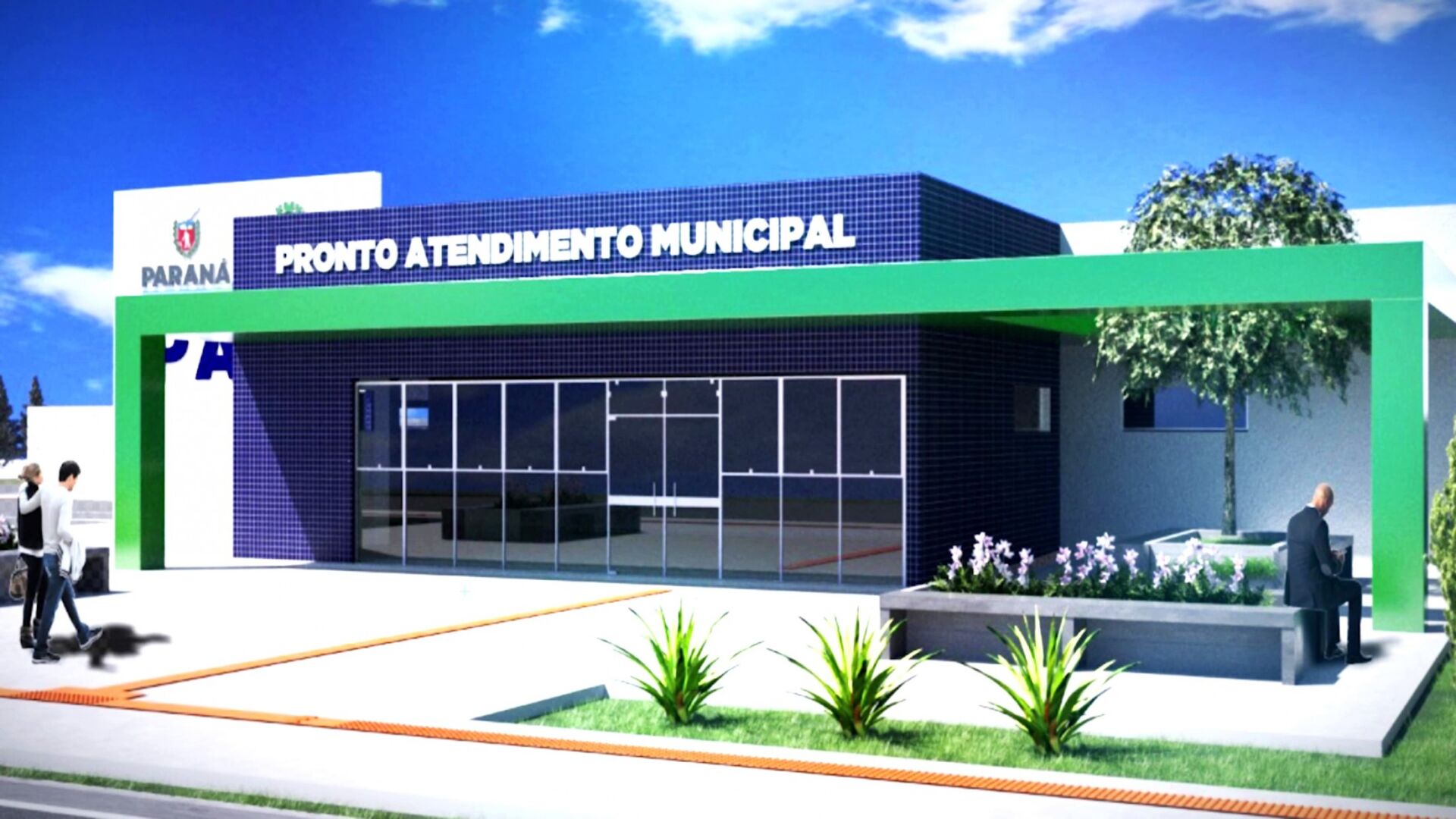 Imagem divulgada pelo Governo do Estado mostra como será a fachada do Pronto-Atendimento Municipal de Bela Vista do Paraíso.